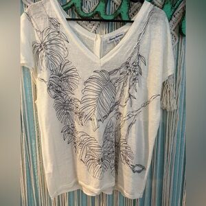 Tommy Bahama linen blend top NWOT